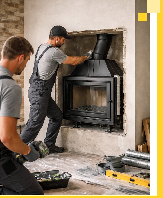 Установка каминных топок в Выксе: монтаж, подключение