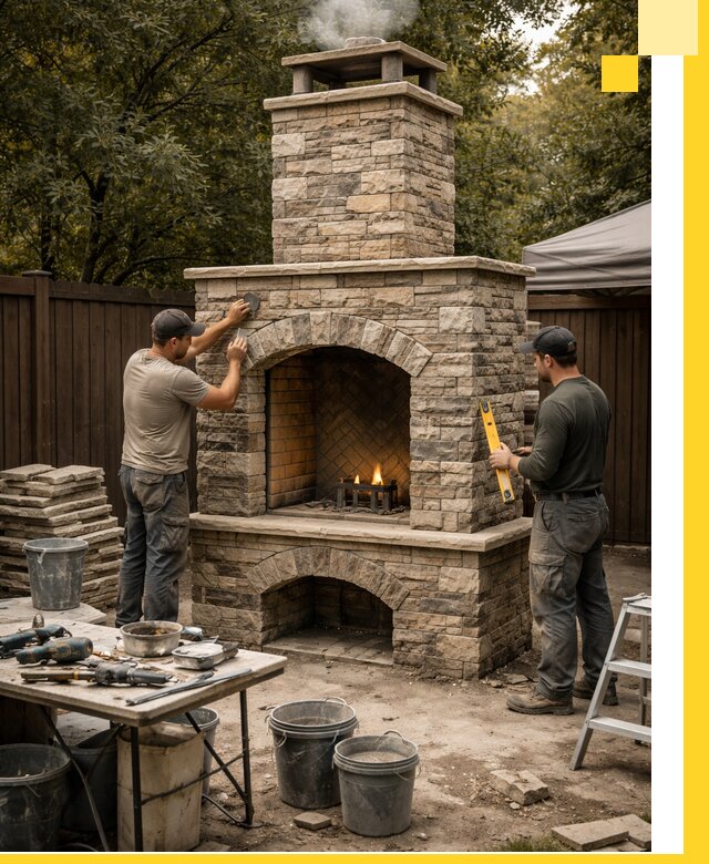 Проектирование и установка уличных каминов в Выксе