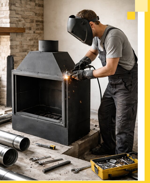 Продажа и установка металлических каминов в Выксе под ключ