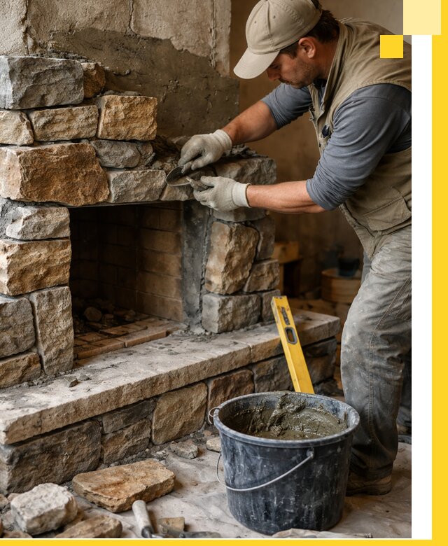 Изготовление и установка каменных каминов под ключ в Выксе