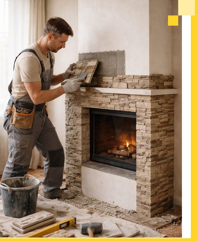 Изготовление и монтаж каминов для дома под ключ в Выксе