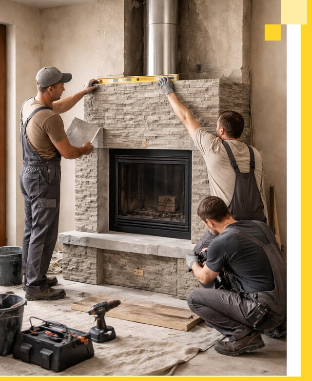 Профессиональный монтаж каминов под ключ в Выксе для дома