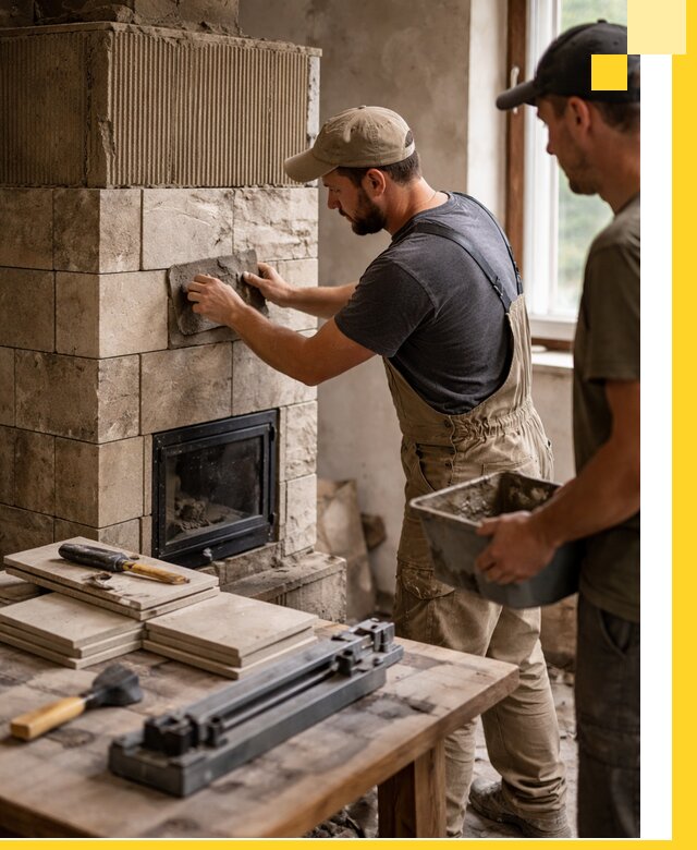 Профессиональная облицовка печей в Выксе: керамика и камень