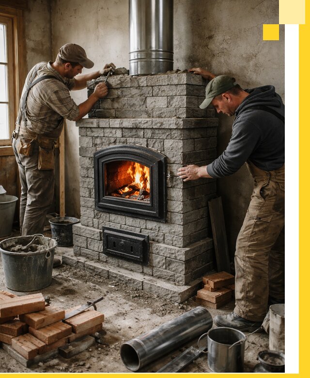 Производство, поставка и монтаж дровяных печей в Выксе