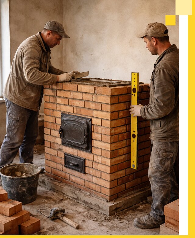 Отопительные печи под ключ в Выксе, установка и сборка