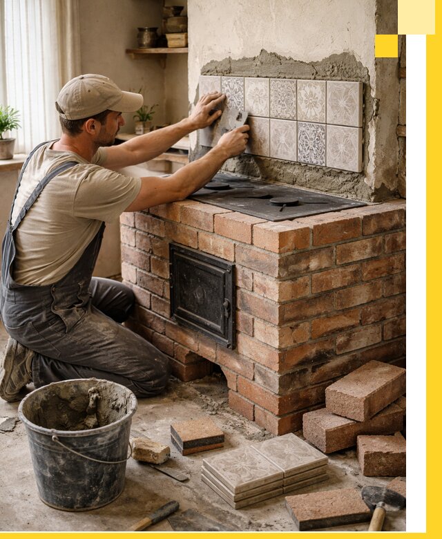 Печи с плитой на заказ монтаж гарантия и сервис в Выксе