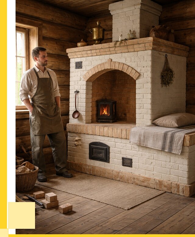 Русские печи с лежанкой под ключ в Выксе от 155550 р. ЭриданВкс