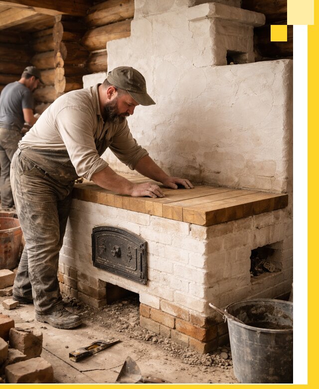 Проектирование и установка русской печи с лежанкой в Выксе