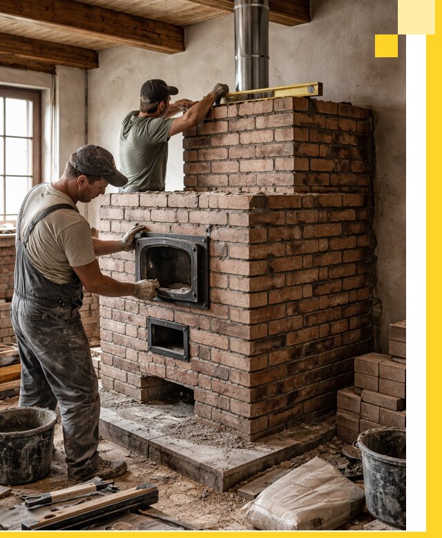 Печи для загородного дома под ключ в Выксе — монтаж и сервис