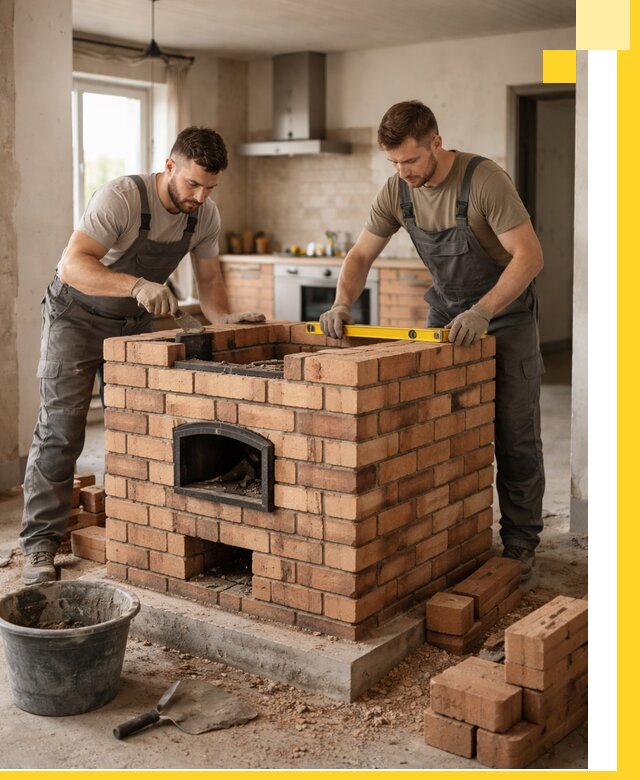 Установка и монтаж печей в частном доме в Выксе под ключ