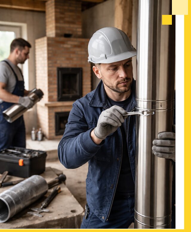 Профессиональный монтаж дымоходов для печей в Выксе