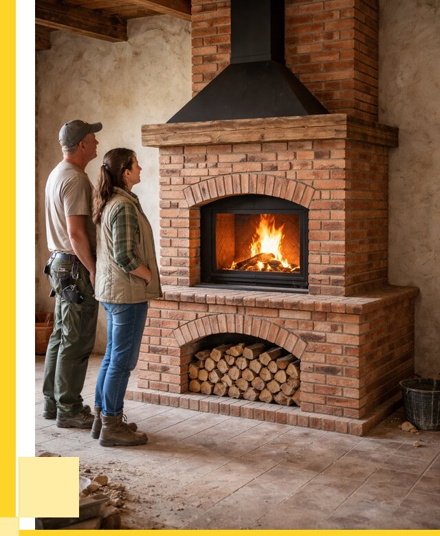 Печи камины из кирпича в Выксе от 124440 р. | ЭриданВкс