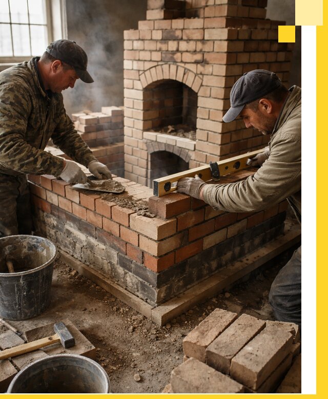 Изготовление и монтаж печей и каминов из кирпича в Выксе