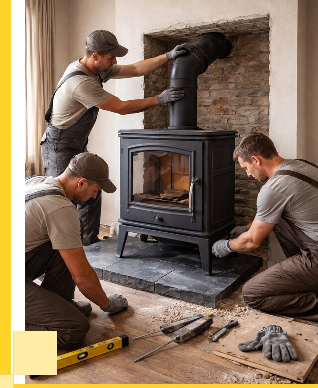 Монтаж печи камина в частном доме в Выксе от 25925 р. | ЭриданВкс