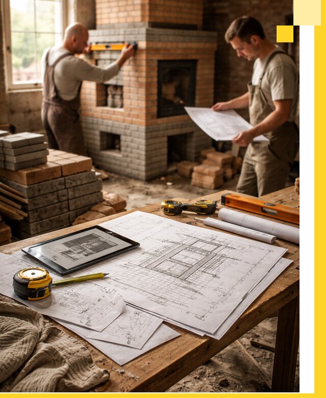 Проекты печей и каминов с индивидуальным дизайном в Выксе