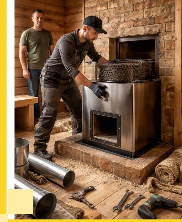 Монтаж банных печей под ключ в Выксе от 18666 р., ЭриданВкс