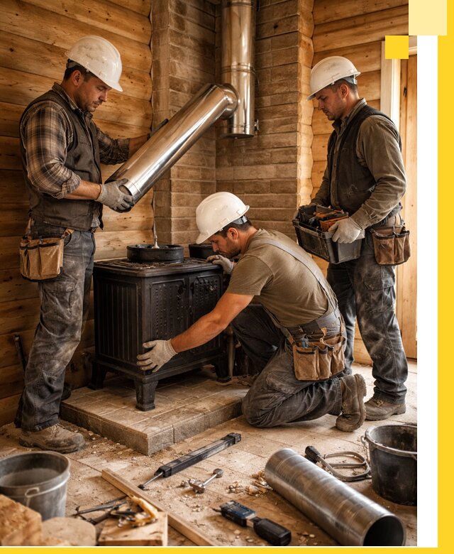 Профессиональный монтаж банных печей и дымоходов в Выксе