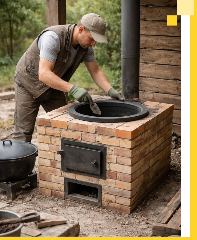 Изготовление и установка печей для казана в Выксе под ключ