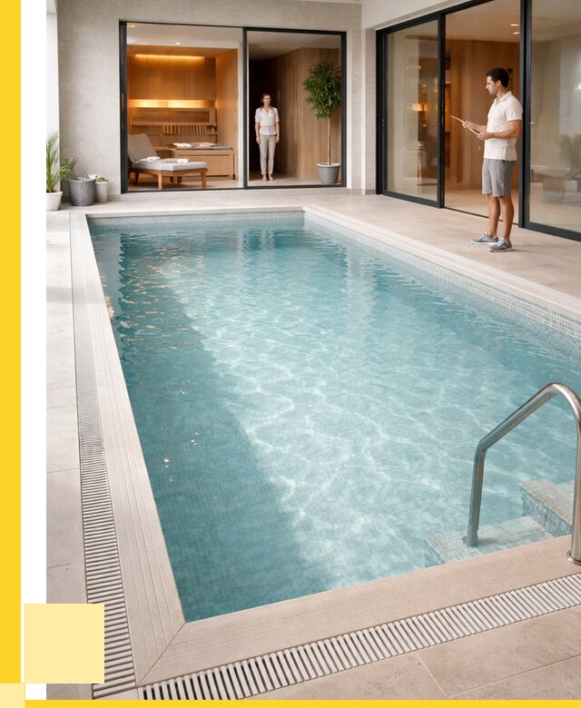 Отделка бассейна пленкой ПВХ в Выксе от 3630 р. - ЭриданВкс