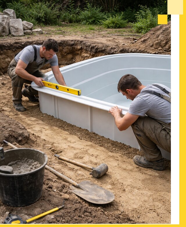 Производство и установка пластиковых бассейнов в Выксе под ключ
