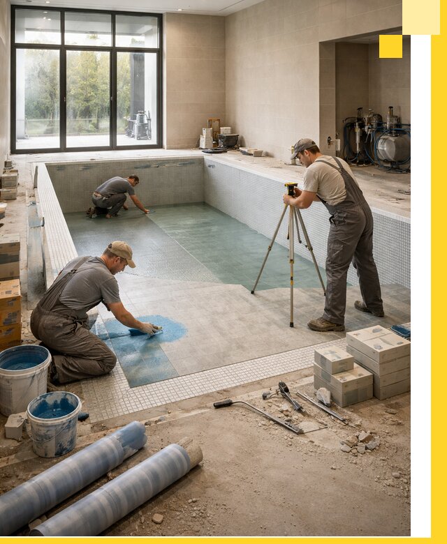 Проект и строительство закрытых бассейнов в Выксе под ключ