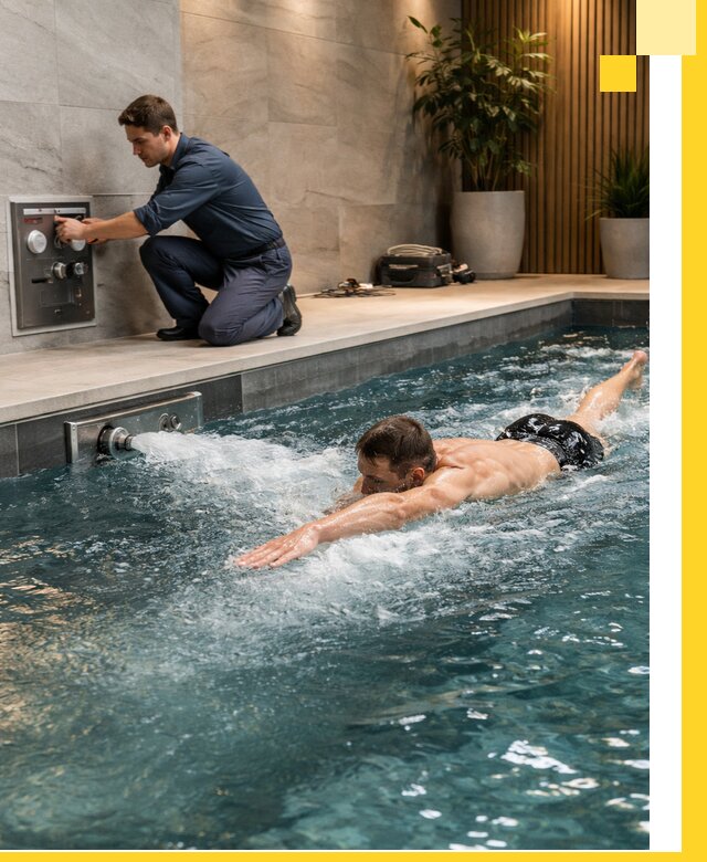 Проектирование и монтаж бассейнов с противотоком в Выксе