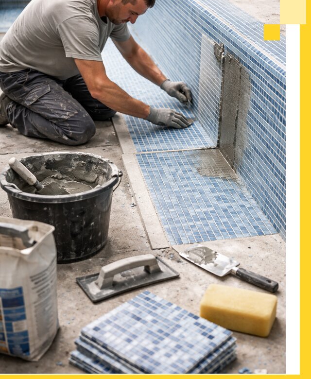 Укладка и ремонт мозаики для бассейнов под ключ в Выксе