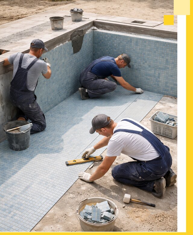 Укладка и установка плитки для бассейнов под ключ в Выксе