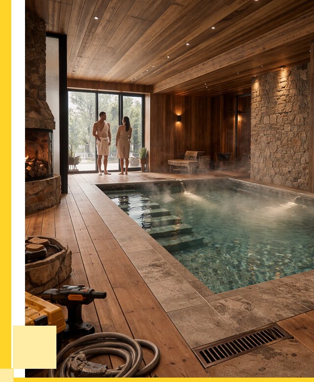 Проекты бань с бассейном под ключ в Выксе от 77775 р., ЭриданВкс