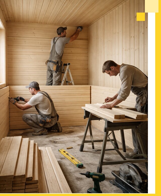 Обшивка саун в Выксе из натуральной древесины под ключ