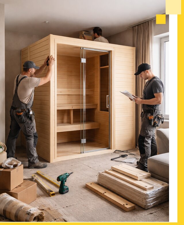 Установка и благоустройство саун в квартире в Выксе