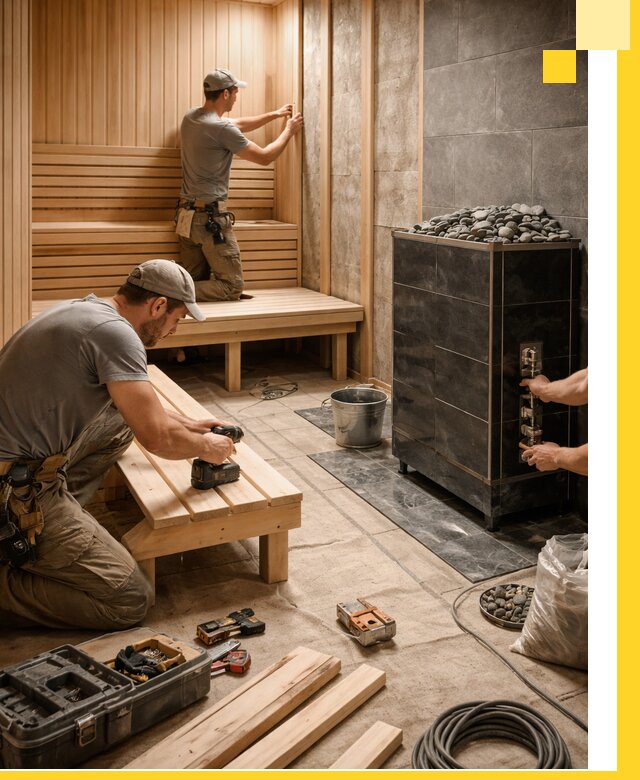 Дизайн и строительство интерьерных саун под ключ в Выксе