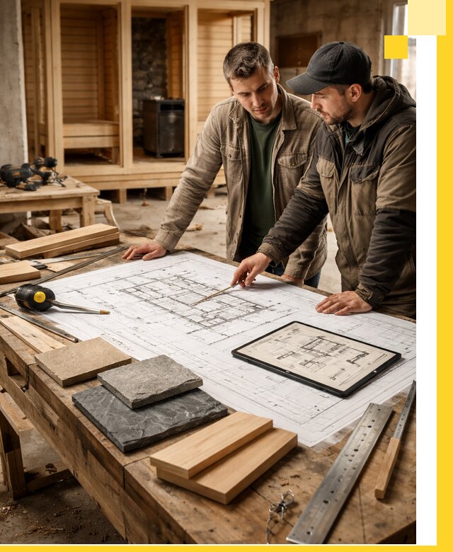 Проекты бань под ключ и планы строительства в Выксе