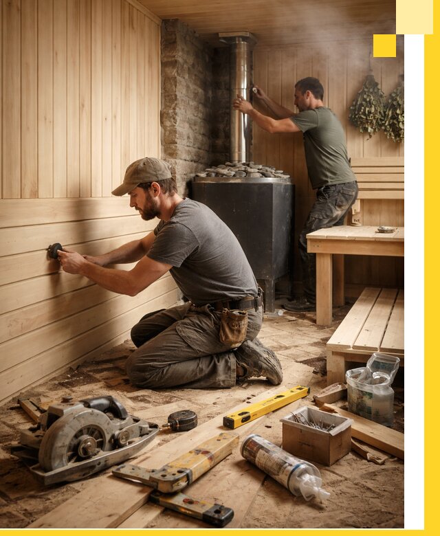 Полное строительство и оснащение парных под ключ в Выксе