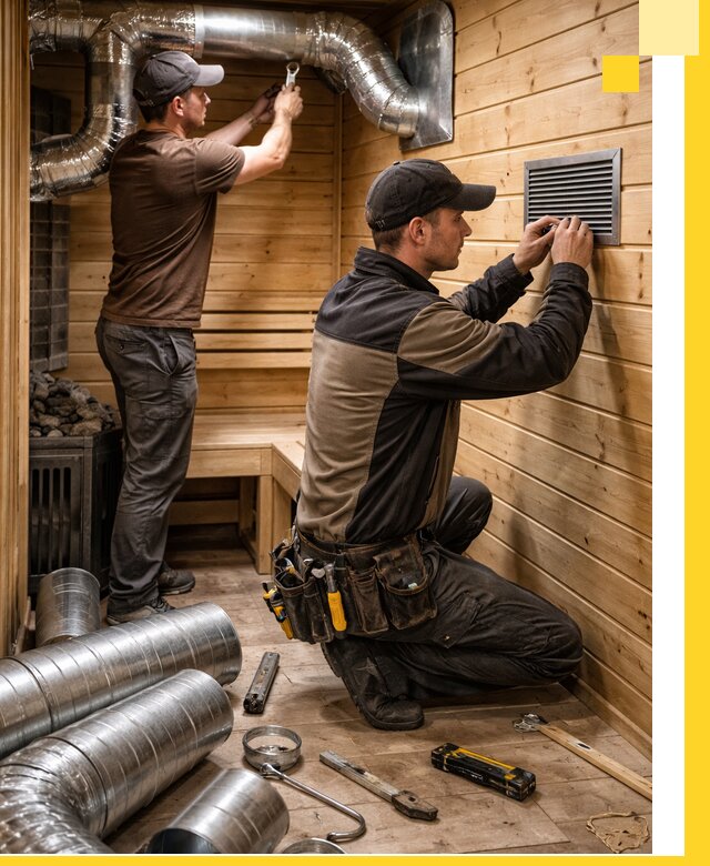 Проектирование и монтаж вентиляции бани в Выксе под ключ