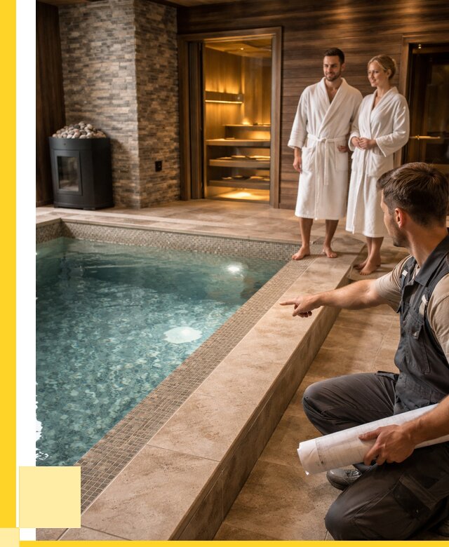 Проект бани с бассейном под ключ в Выксе от 67405 р. | ЭриданВкс