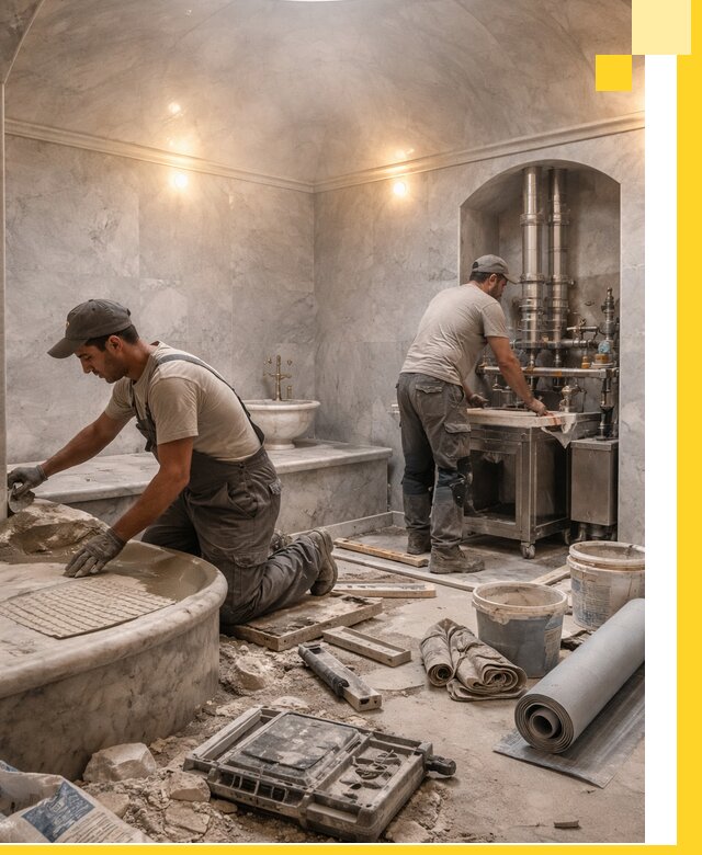 Строительство турецких бань хаммам под ключ в Выксе