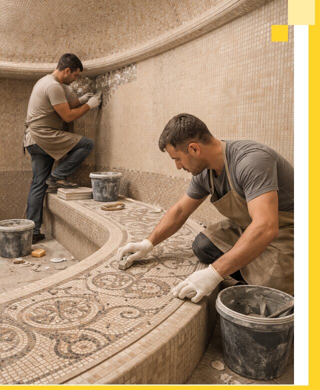 Плитка для хамама в Выксе, укладка, подбор и поставка