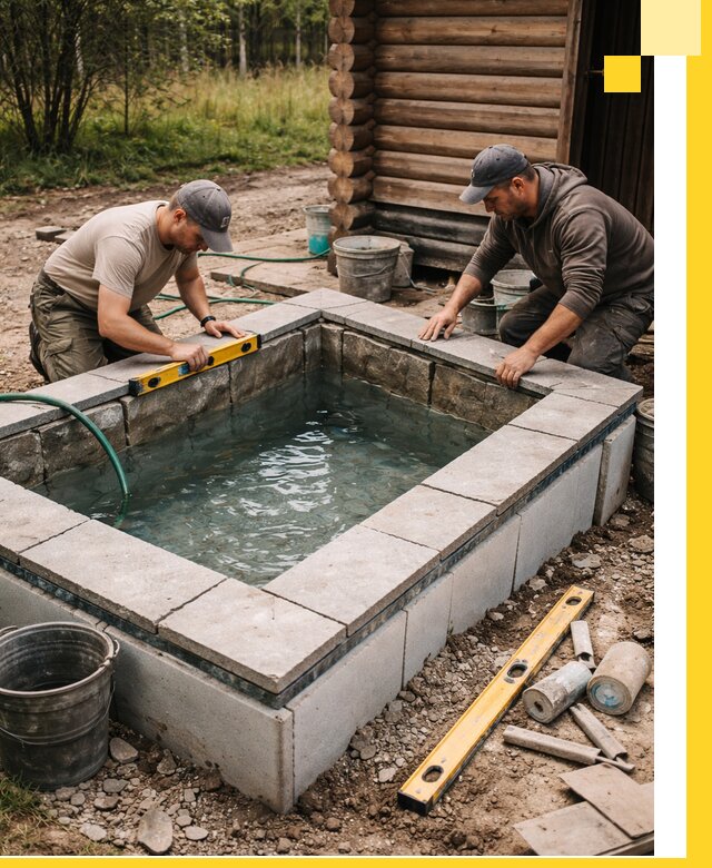 Изготовление и установка холодных купелей под ключ в Выксе